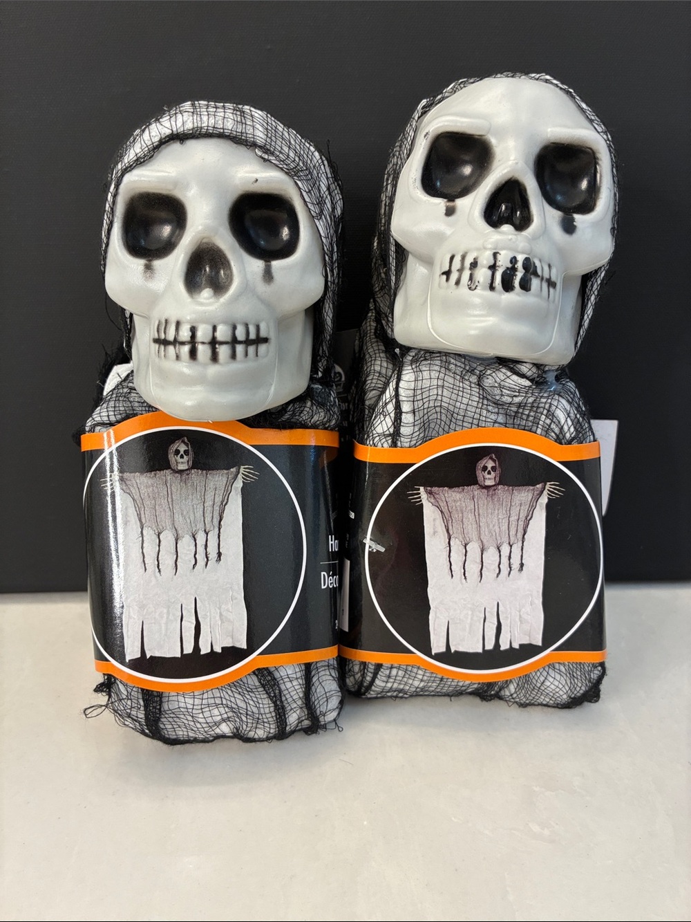 White Skull Ghost Prop - Halloween Decoration
